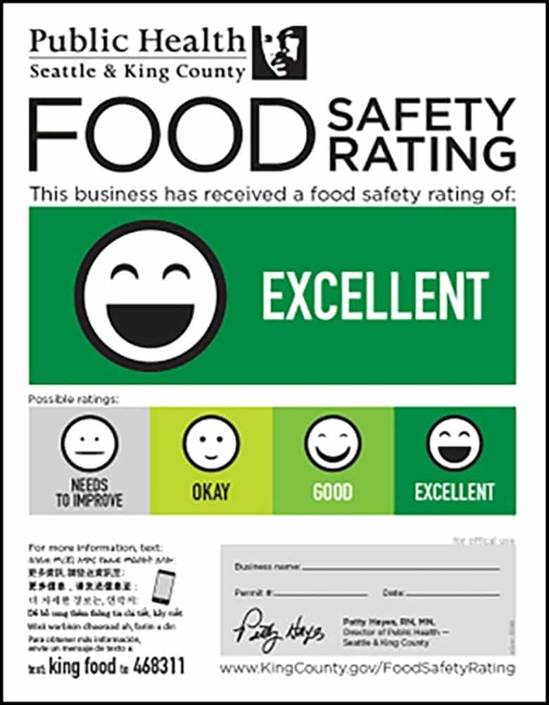 Excellent Public Health Rating